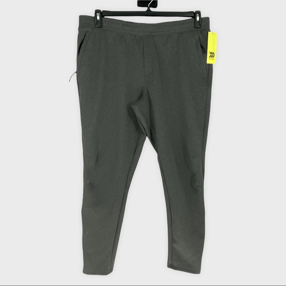 All In Motion Men’s Open Cuff Drawstring Athletic Pants Heather Gray Size XL.